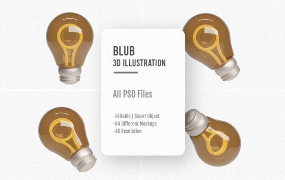 04 PSD Blub 3D Illustration: A Practical Guide for Designers and Marketers