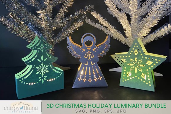 3D Christmas Holiday Luminary Bundle: A Creative and Convenient Way to Decorate for the Holidays