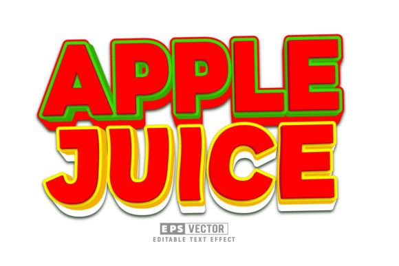 Apple Juice 3D Editable Text Effect for Modern Designers