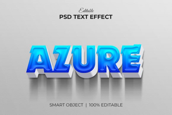 Azure 3D Editable Photoshop Text Effect: A Strategic Tool for Creative Professionals