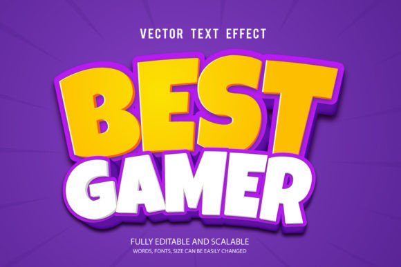 Best Gamer 3D Editable Text Effect
