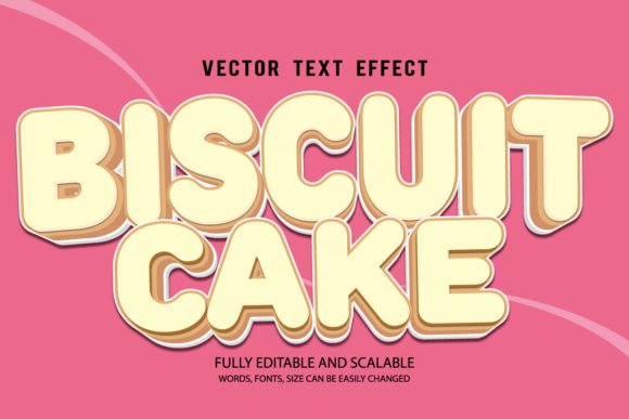Biscuit Cake 3D Editable Text Effect: A Versatile Design Tool for Modern Creatives