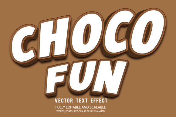 Choco Fun 3D Editable Text Effect Vector: A Versatile Design Tool for Creative Professionals