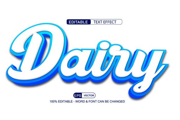 Dairy Editable Text Effect Vector 3D Sty: Revolutionizing Design with Flexibility and Creativity