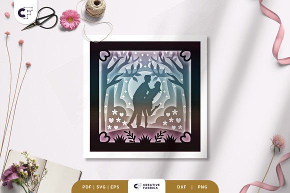 Dancing Couple in the Forest 3D SVG: A Creative and Versatile Paper Cutting Template