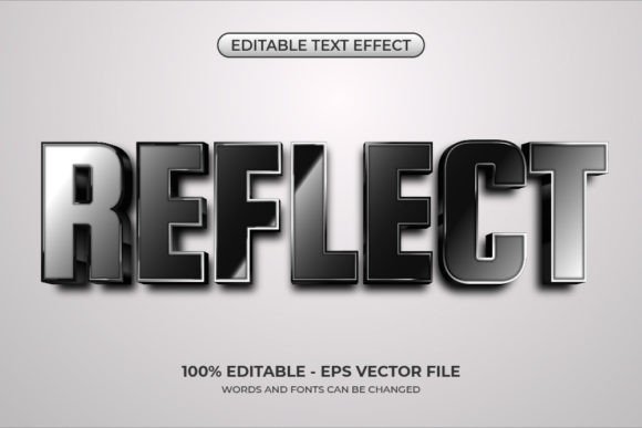 Elegant 3D Black Reflective Text Effect: A Powerful Tool for Designers