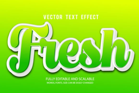 Fresh 3D Editable Text Effect Vector: A Versatile Design Tool for Creatives