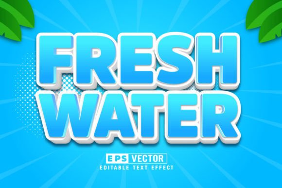 Fresh Water 3d Editable Text Effect: A Versatile Design Tool for Creative Professionals