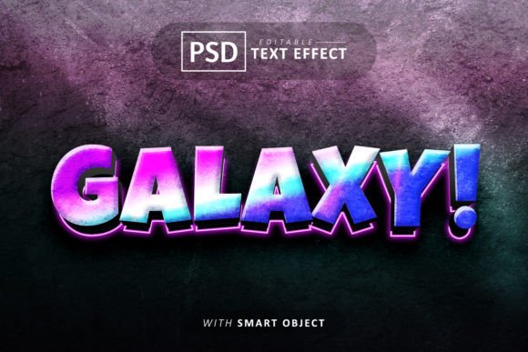 Galaxy 3d Text Effect Editable for Creative Projects