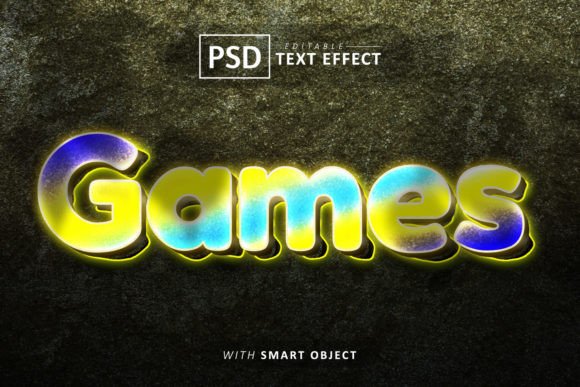 Games Text - 3d Neon Font Effect