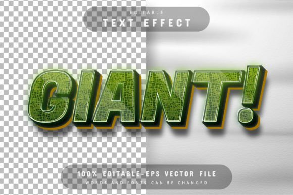 Giant 3D Text Effect Editable: A Versatile Design Solution