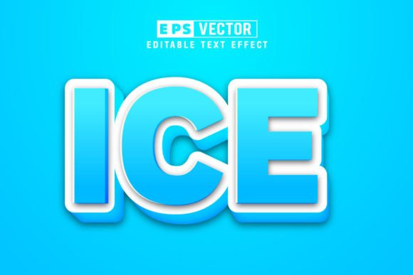 ICE 3d Editable Text Effect Vector
