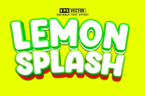 Lemon Splash 3D Editable Text Effect
