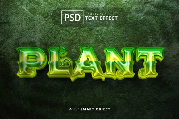 Plant Text - Editable 3D Font Effects