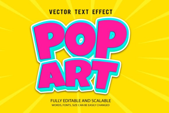 Pop Art 3D Editable Text Effect Vector: A Versatile Design Tool for Creators