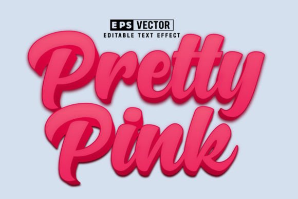 Pretty Pink 3D Editable Text Effect: A Versatile Design Tool for Creatives and Professionals