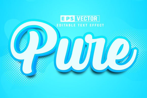 Pure 3d Editable Text Effect Vector: A Versatile Design Tool for Digital Creators