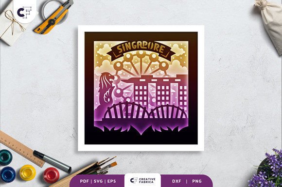 Singapore Landmark 3D Shadow Box: A Creative and Customizable Art Project