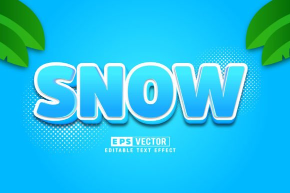 Snow 3D Editable Text Effect Vector: A Versatile Tool for Modern Designers