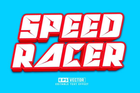 Speed Racer 3D Editable Text Effect
