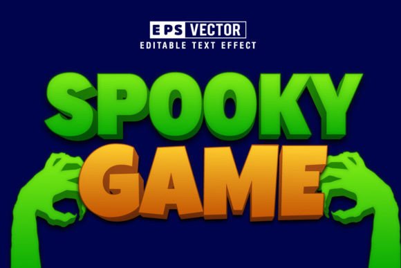Spooky Game 3d Editable Text Effect Vect for Dynamic Design Projects
