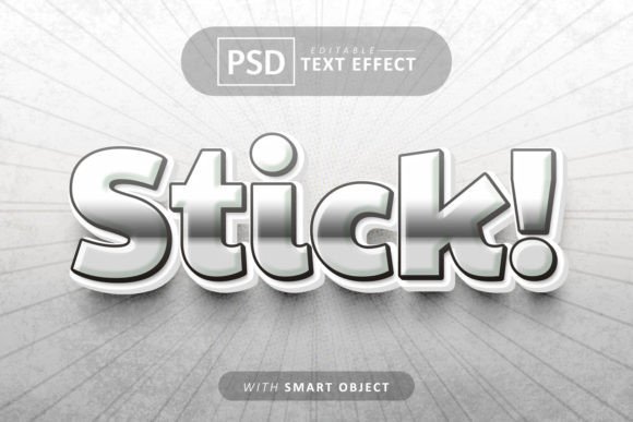 Stick Text - Editable 3d Font Effect
