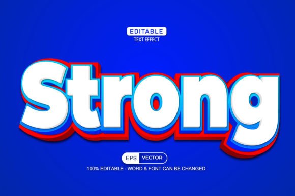 Strong Editable Text Effect Vector 3d: A Versatile Tool for Designers
