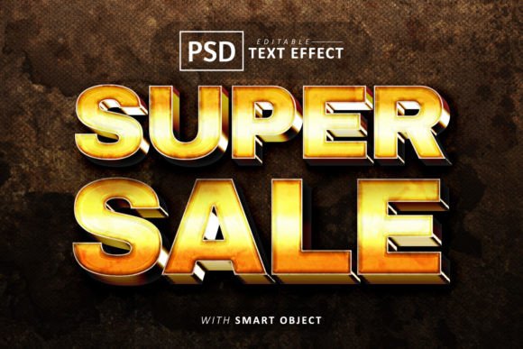 Super Sale Text - 3D Font Effect: A Versatile Design Solution for Creative Professionals