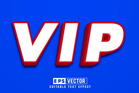 VIP 3d Editable Text Effect Vector for Creative Professionals