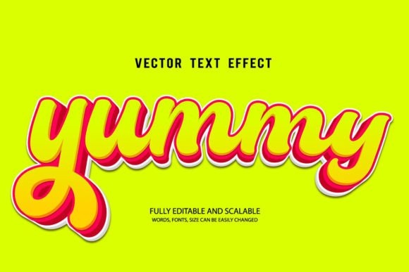 Yummy 3d Editable Text Effect Vector: A Strategic Tool for Creative Professionals